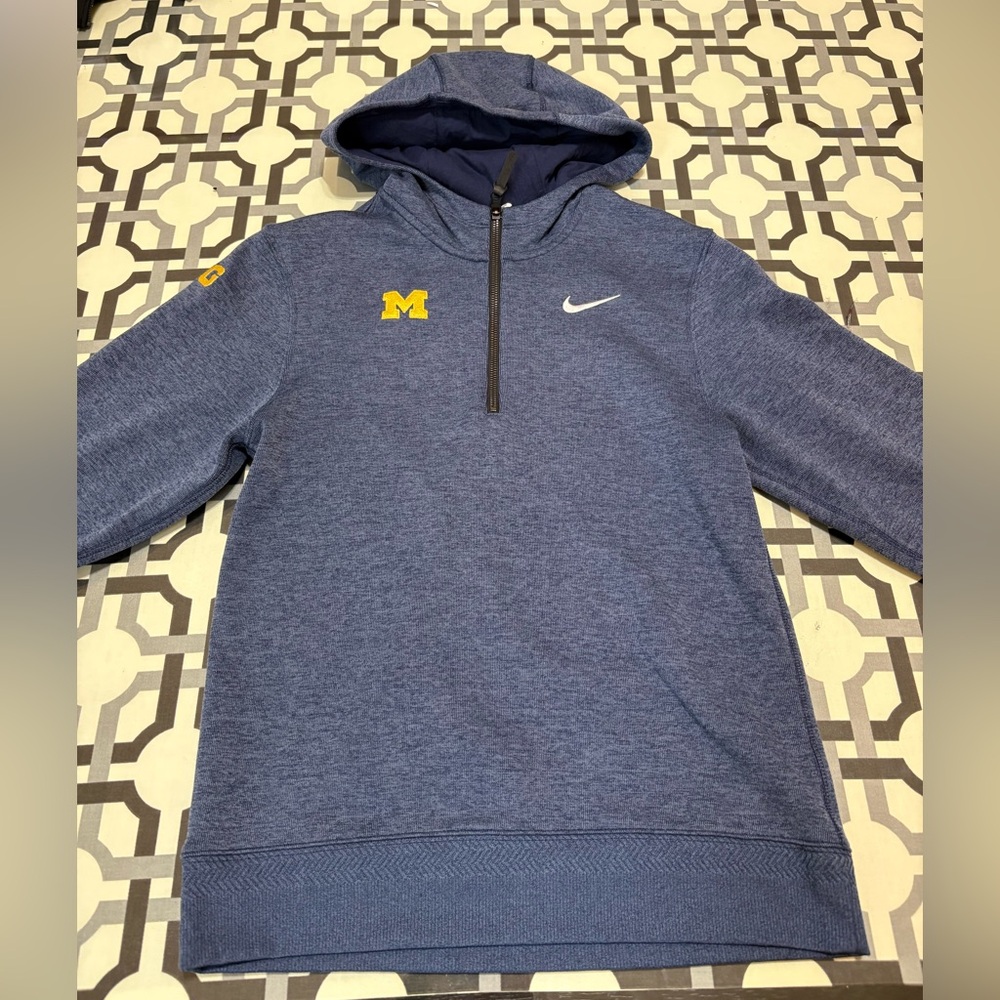 Nike Heather Blue Sweater-Hoodie University of Michigan